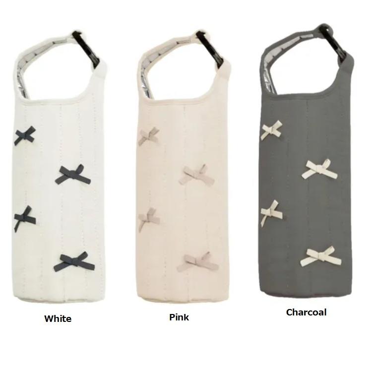 pink trick リボン×キルティング保冷ボトルケース ペットボトルカバー