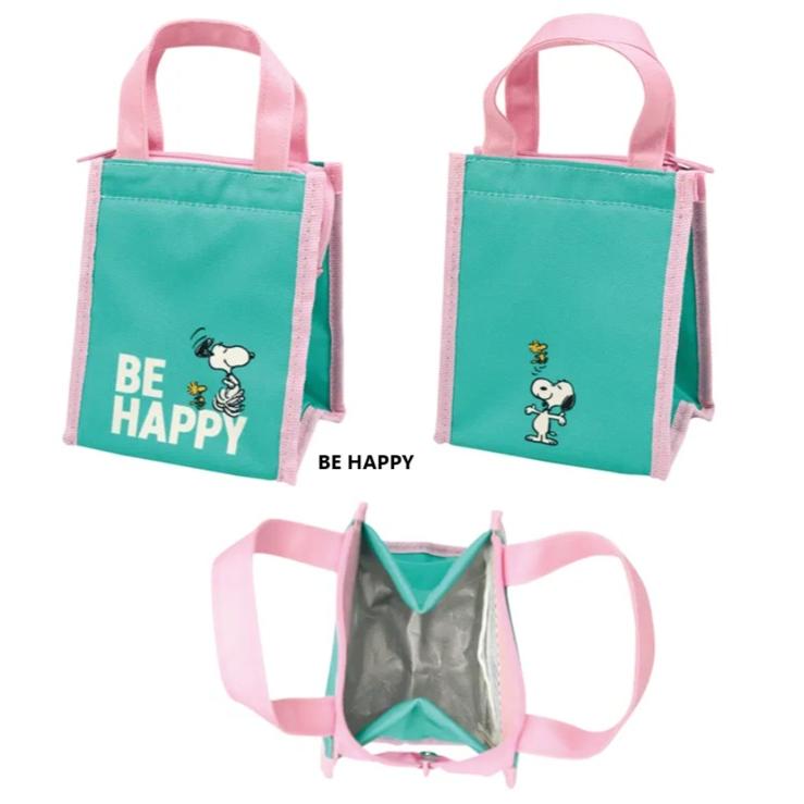 スヌーピー　ランチバッグスクエアSS　PEANUTS 保冷巾着トート　 保温　ポケット付　クーラーバッグ　保冷バッグ　ランチトート　バッグ　ランチバッグ　トート | SNOOPY