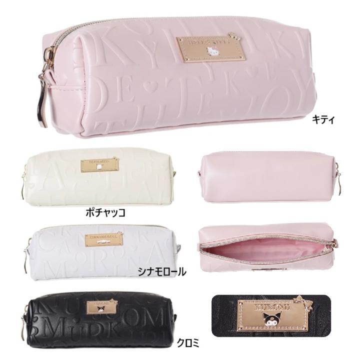 sanrio（サンリオ） サンリオ合皮チェックリボンプレートペンポーチ