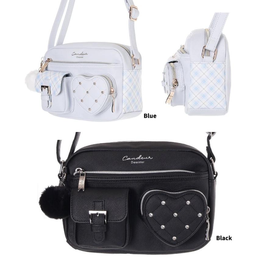 Coboca+合皮ハートポケットショルダー　ショルダーバッグ　かわいい　ポシェット　ポシェットバッグ　ショルダーバッグ ax | 