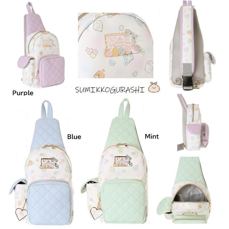 すみっコぐらし　合皮リボン付ボディバッグ　ボディーバッグ 　子供用バッグ ワンショルダー　ワンショルダーリュック | すみっコぐらし