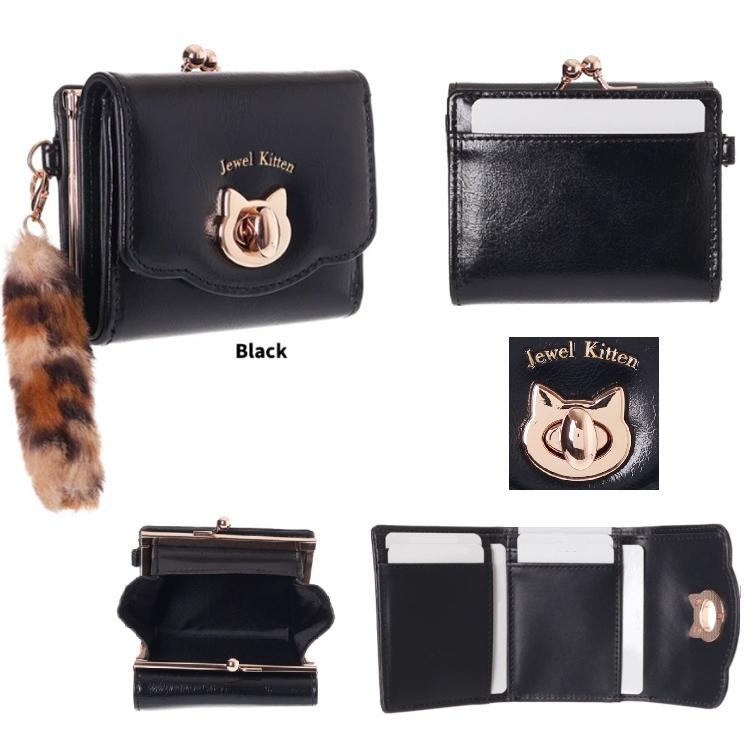 Coboca+合皮ネコヒネリ口金ミニ財布　ミニ財布　コンパクト財布　お財布　財布　レディース財布　三つ折り財布　お財布 コンパクトax | 