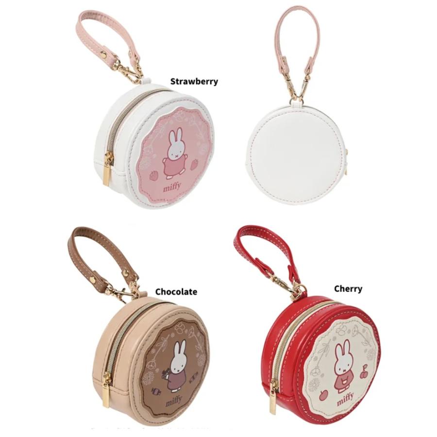 ミッフィー ラウンドマカロンポーチ　ミッフィー　ミニポーチ　ポーチ　バッグチャーム　コスメポーチ　小物入れ　化粧ポーチ　　メイクポーチ　ミ二ポーチ