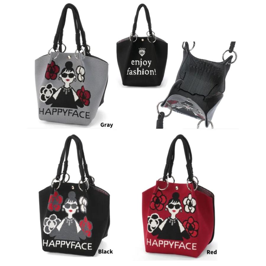 HAPPY FACE 　ミニニットバッグ　 カメリア　ハッピーフェイス　トートバッグ　 バッグ 　レディース　ニットバッグ　トート　バッグ | 