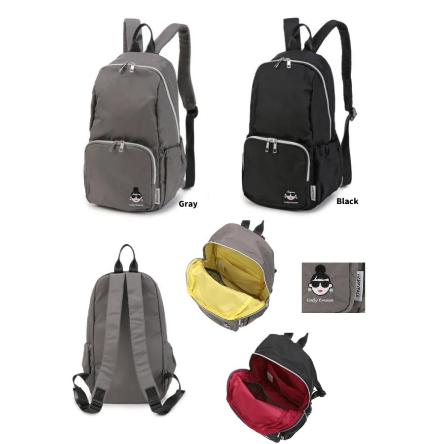 HAPPY FACE　レディ・エマ 刺繍　リュックサック　 リュック　ハッピーフェイス　デイパック　ママバッグ　通勤通学 撥水 | 