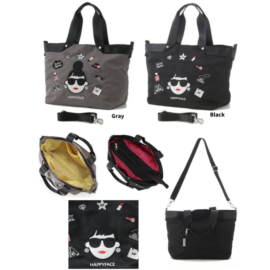 2WAYトートバッグ大　HAPPY FACE 　ハッピーフェイス　トートバッグ　 ショルダーバッグ 　レディース　バッグ　トート　レディエマバッグ | 