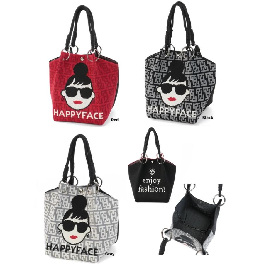 HAPPY FACE 　ミニニットバッグ　 モノグラム　ハッピーフェイス　トートバッグ　 バッグ 　レディース　ニットバッグ　トート　バッグ | 