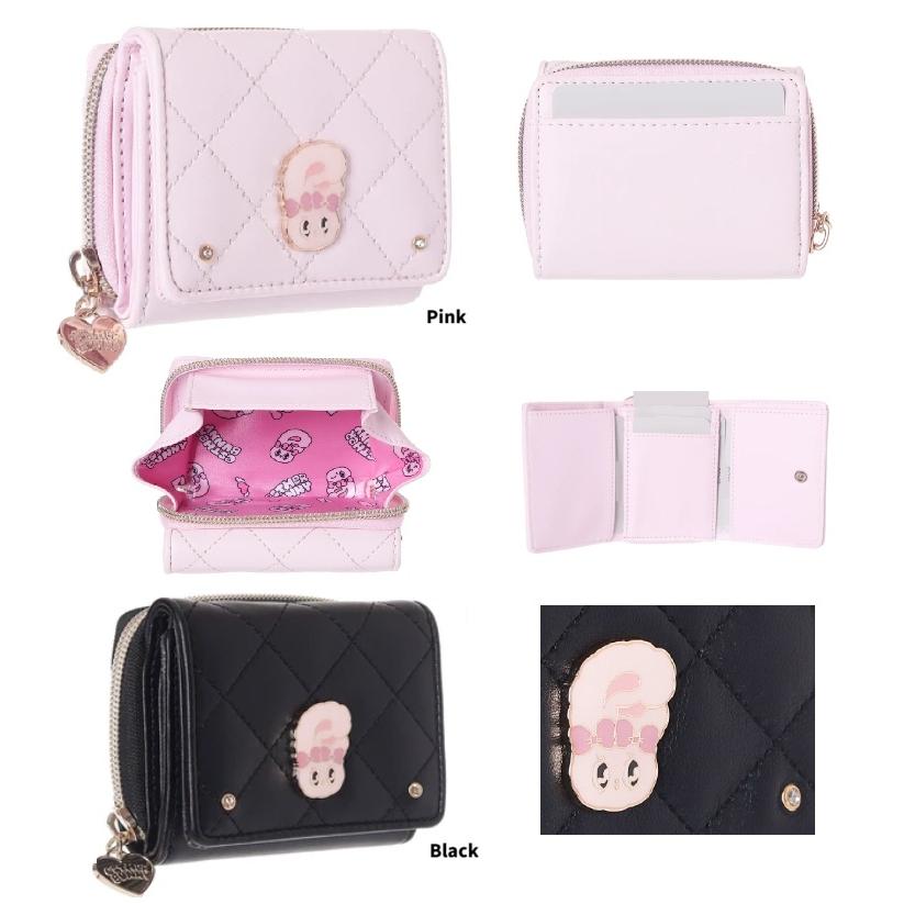 エスターバニー　合皮キルトフェイスプレートミニ財布　コンパクト財布　お財布　財布　レディース財布　三つ折り財布　お財布 コンパクト　ax | 