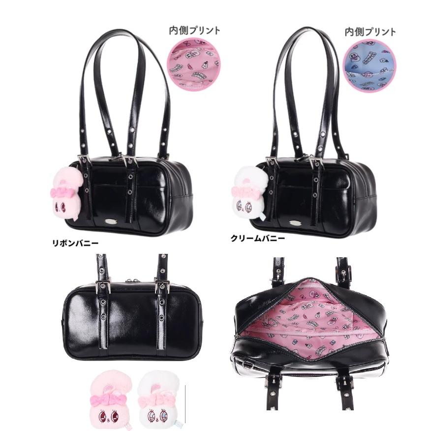 エスターバニー　合皮ぬいぐるみ付ボストン　ボストンバッグ 　ショルダーバッグ　クリームバニー　バッグ　ジュニアax | 