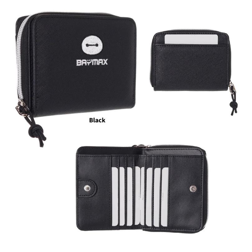 ベイマックス 合皮刺繍ラウンドファスナー　財布 　コンパクト財布　お財布　二つ折り財布 | Disney