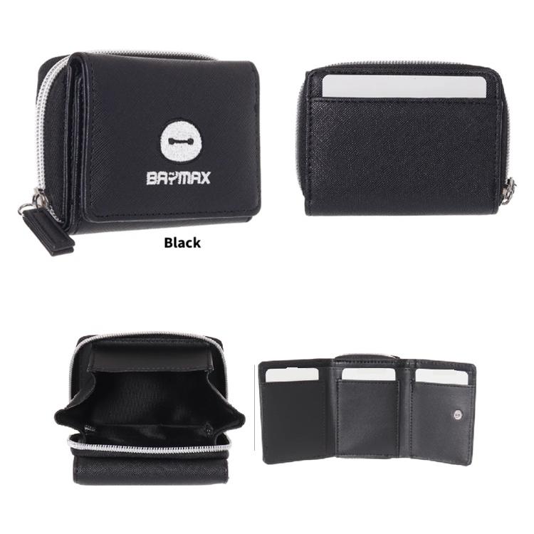 ベイマックス　合皮刺繍ラウンドファスナ　財布 　コンパクト財布　お財布　三つ折り財布 | Disney