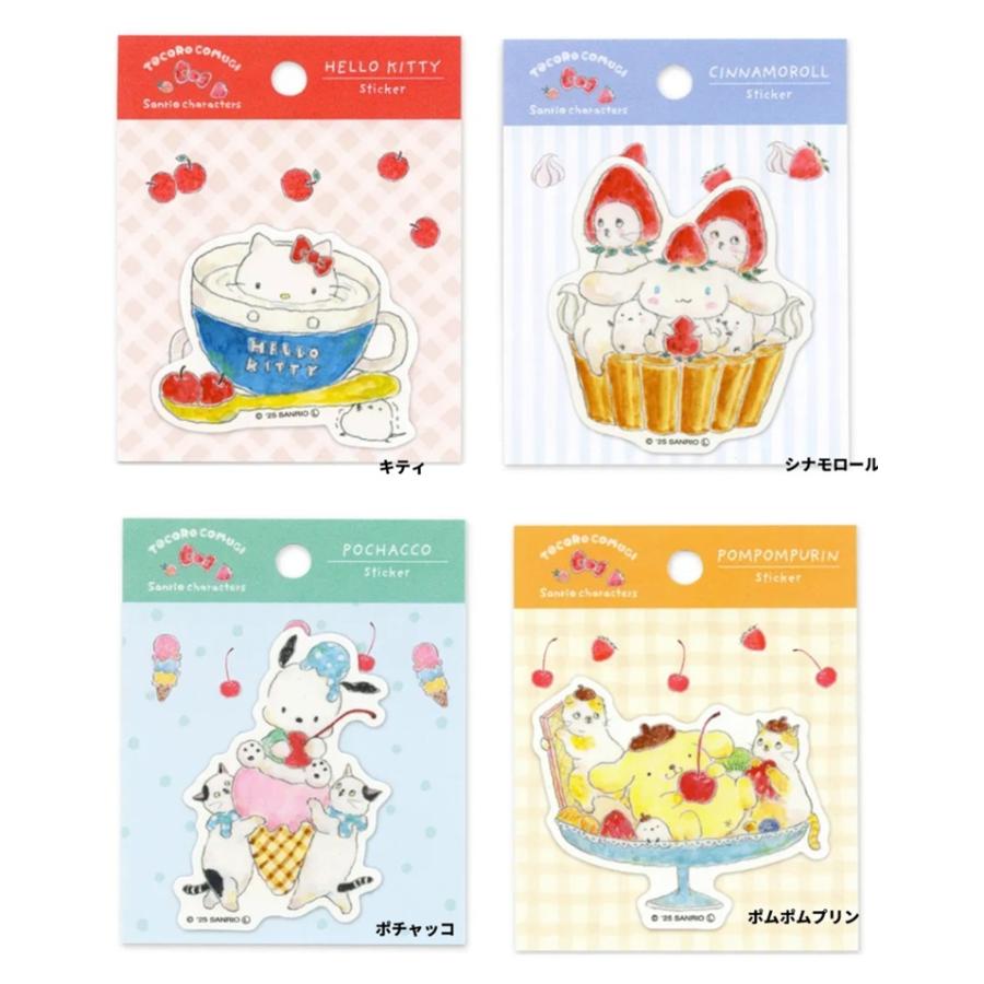 サンリオキャラクターズ　トコロコムギ　ステッカーシール　 サンリオシール　シール　　デコシール 　コットンシール　ステッカー | sanrio