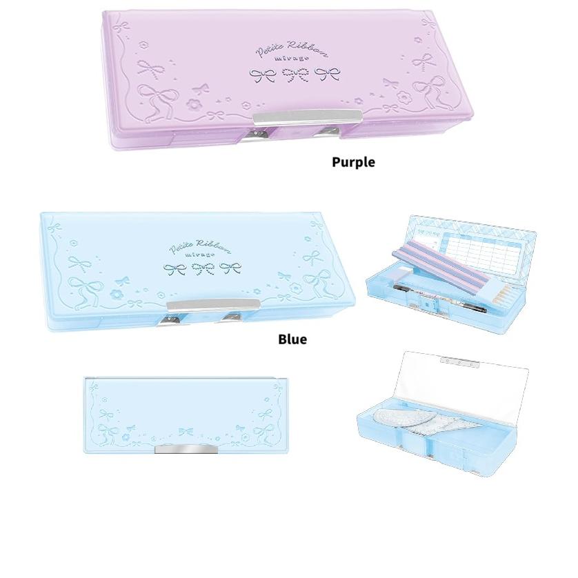 プチリボンミラージュ　リボン　 筆箱　ソフトペンケース　ペンケース 　ボックスペンポーチ　子供用ペンポーチ　クーリア　両面ペンケース | 