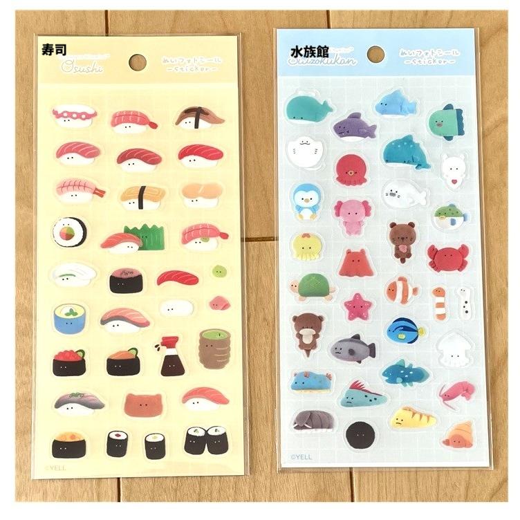 ぬいフォトシール 水族 シール お寿司 クリアシール デコレーション