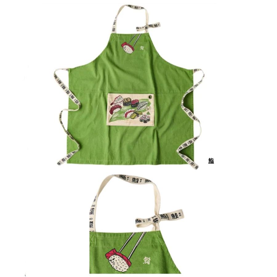 パッカブル　アンドパッカブル　鮨　お寿司　　おしゃれ　かわいい　ワークエプロン　 男女兼用　母の日 | AND PACKABLE