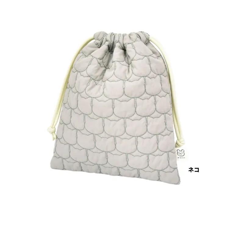 モチーフキルト 巾着バッグ　ポーチ　巾着　コスメポーチ 　化粧ポーチ | 