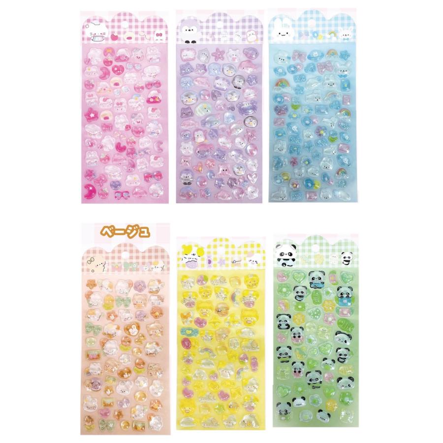 ぷくぷくシール　ジェリーシール　 シール　ドロップシール 　透明シール　クリアシール　ぷっくりシール | 