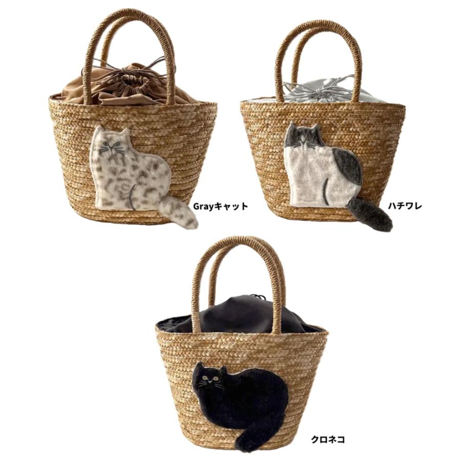 ファーリーカゴバッグ 　ねこ　キャット　かごバッグ　トート　トートバッグ　ミニトート | 