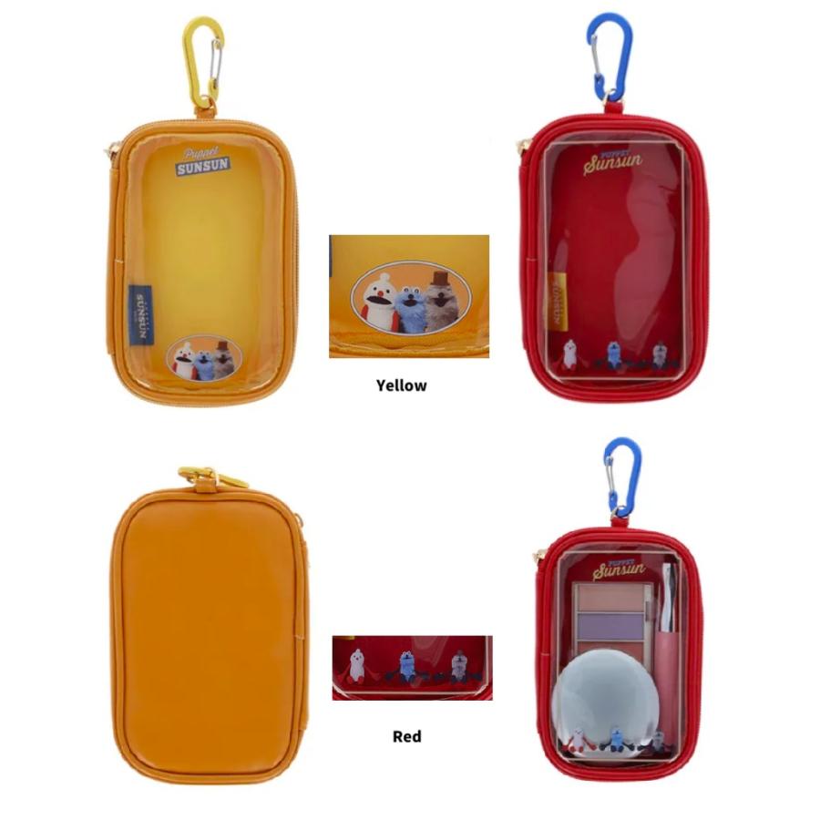 パペットスンスン キャリーポーチ 　スンスン　コレクションポーチ　推しポーチ　コスメポーチ　ミニポーチ　クリアポーチノンノン　ポーチ　サンスター文具 | 