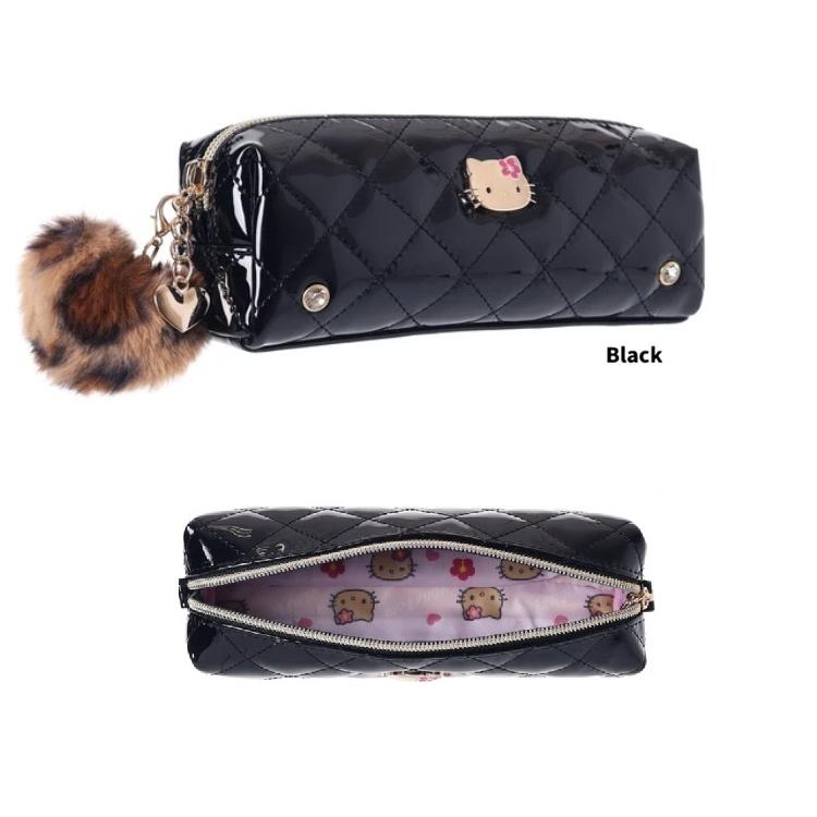 サンリオ　　キティ　ペンポーチ　ペンケース　筆箱　メイクポーチ　ポーチ　ax】日焼けハローキティエナメルキルトプレートPポーチ | ハローキティ