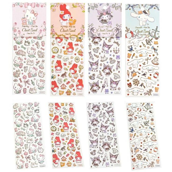 【再入荷】サンリオキャラクターズ　たけいみき クリアシール　 サンリオシール　シール　　デコシール 　透明シール | sanrio