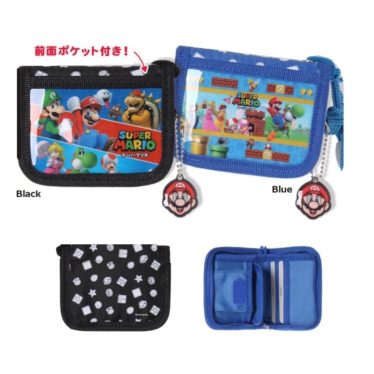 スーパーマリオ　ラウンドファスナーウォレット　RFウォレット　お財布　マリオ　子供財布　キッズ財布　ストラップ付き財布 キッズ財布　キャラクター財布 | 