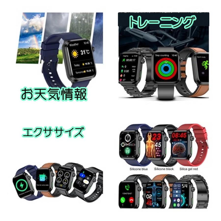 スマートウォッチ レーザー 日本製センサー 血中脂質 血圧尿酸値 呼吸率 血中酸素 体温監視 音楽制御 24時間運動管理 2024｜makendou｜17