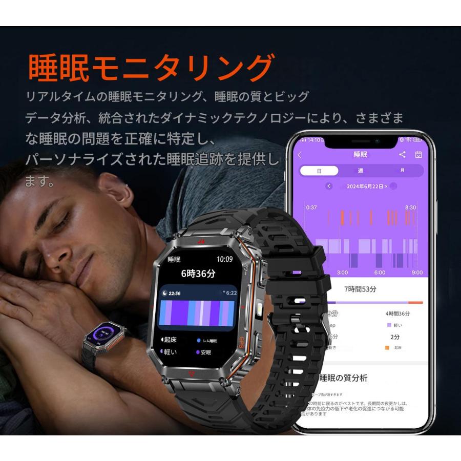 GPS AI スマートウォッチ ChatGPT AI文字盤 GPS内蔵 軍用規格 2.01