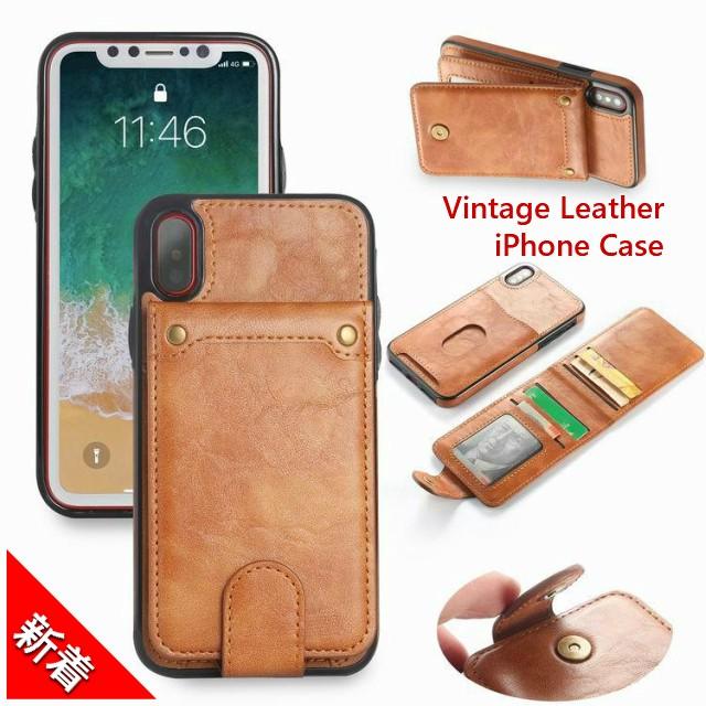 Sale ヴィンテージ加工レザー スマホケース レザーカバー 革ケース 携帯カバー Iphone7 8 Iphone7 8 Plus Iphone X Xs Iphone Xr Iphone Xs Max Ic0018 メーカー堂 通販 Yahoo ショッピング