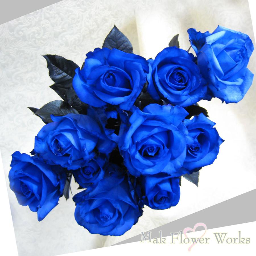 青バラ ブルーローズ ローズブーケ 花束 ギフト フラワーギフト