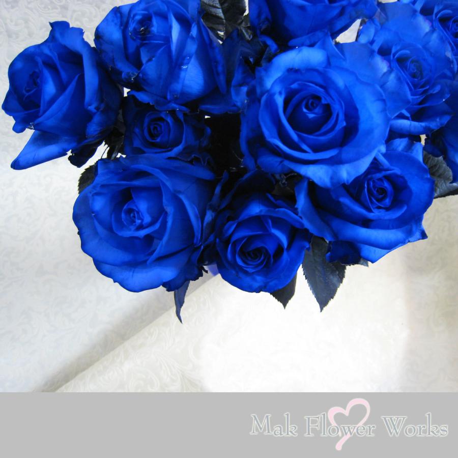 【1～2日発送】サヴォンローズ　花束　M（70本）　青薔薇　青バラ　ブーケ 1～2日発送】サヴォンローズ 花束 M（70本） 青薔薇 青バラ ブーケ