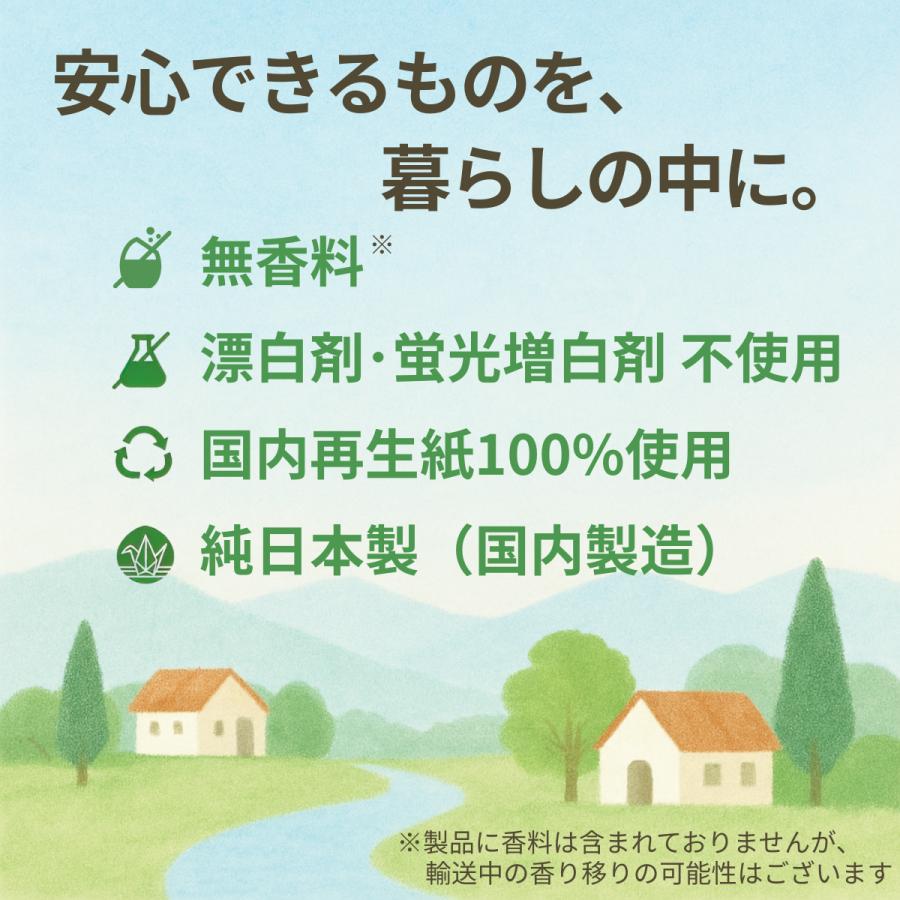お試しサンプル トイレに流せるちり紙 60〜80枚入り 流せるチリ紙 マキのアルプス 無漂白 無香料 無添加（漂白剤や蛍光剤など） 落とし紙 国産再生紙100% 牧製紙 |  | 05