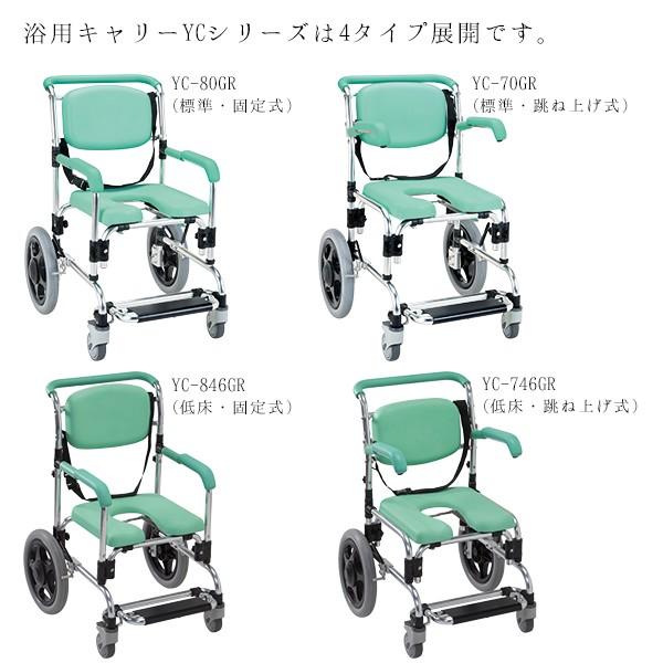 マキテック 浴用キャリー 入浴用車椅子 シャワーチェア 肘掛け固定