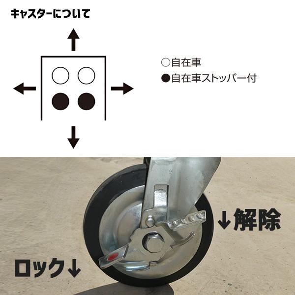 ロールボックスパレット　カゴ車　カゴ台車　底板スチール　MRC-5C-B　1100×800×1700　ロールボックス　ゴムベルト