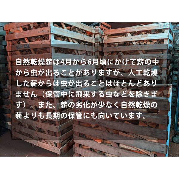 （人工乾燥）ナラ乾燥薪２１ｃｍ大中割　箱入｜makiclub-shop｜03