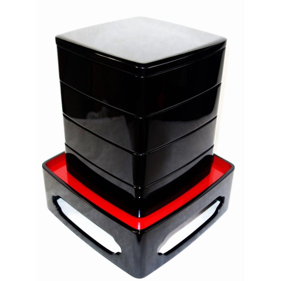 輪島塗の「木製漆器」【四段 重箱】替蓋付です。共箱　※美品 能登輪島塗 豪華雲錦(桜、紅葉)蒔絵 七寸角 四段重箱 蓋2枚重台