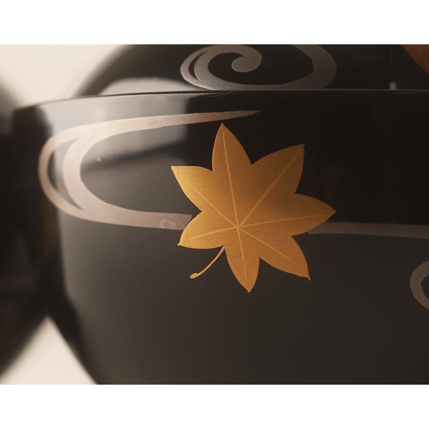 輪島塗 ちはやふる 竜田川 お椀5客 輪島塗吸物椀 輪島塗お椀 布着せ