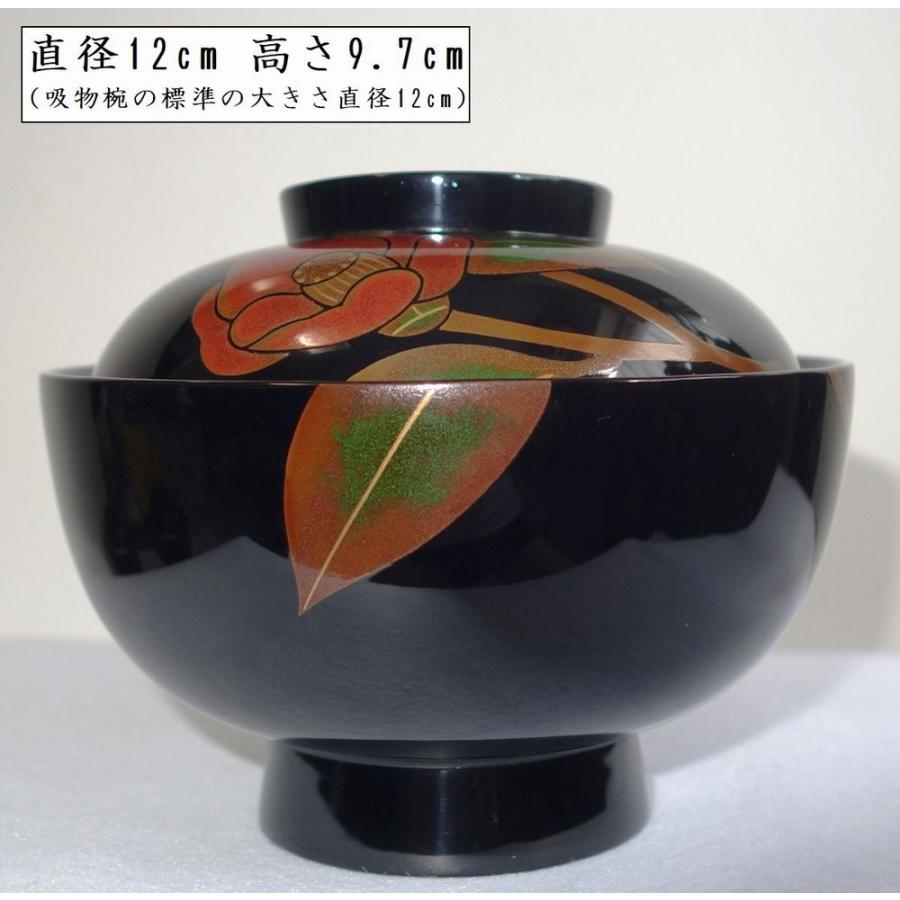 輪島塗 つばき蒔絵 吸物椀5客 輪島塗吸物椀 輪島塗お椀 汁椀 椿 輪島塗 つばき蒔絵 吸物椀5客 輪島塗吸物椀 輪島塗お椀 汁椀 椿