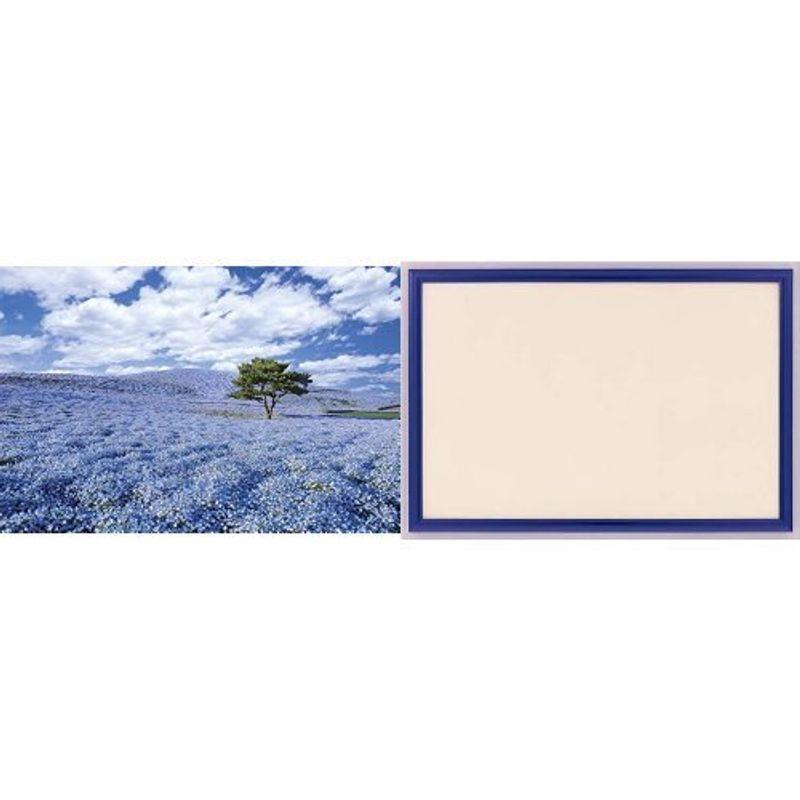 高質 1000ピース 世界の絶景日本編 ネモフィラの咲く丘 木製フレームセット シャインブルー ジグソーパズル