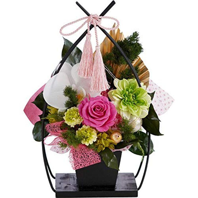 花 まりか プリザーブドフラワー プレゼント 和風 プレゼント 寿 花かご ギフト 寿 フラワーアレンジメント 松田