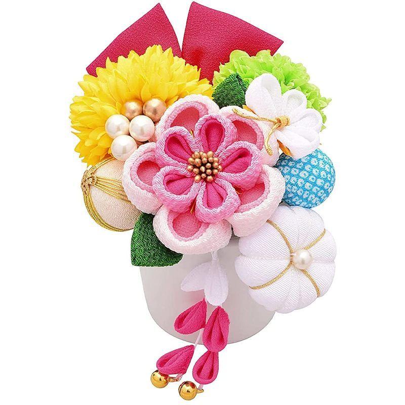 Arenca フラワー髪飾り アレンカ No 63 結愛花 花かんざし 12点セット ピンク お1人様1点限り