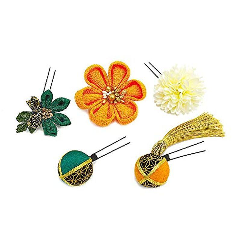 髪飾り 成人式 振袖 浴衣 卒業式 袴 結婚式 リボン 袴姿 紫 金 花 和 洋 手作り 簪 つまみ細工 ちりめん フォーマル 花飾り 玉飾 松田 通販 Yahoo ショッピング