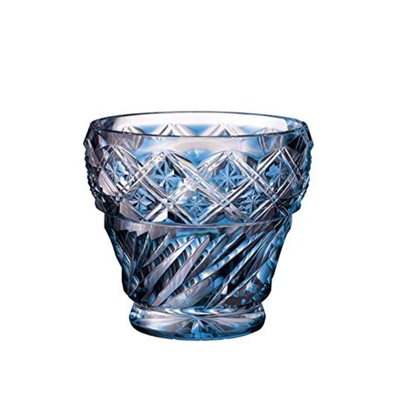 本物の  フリーカップ 薩摩切子 山下工芸 藍 13041230 φ8×7.3cm タンブラー