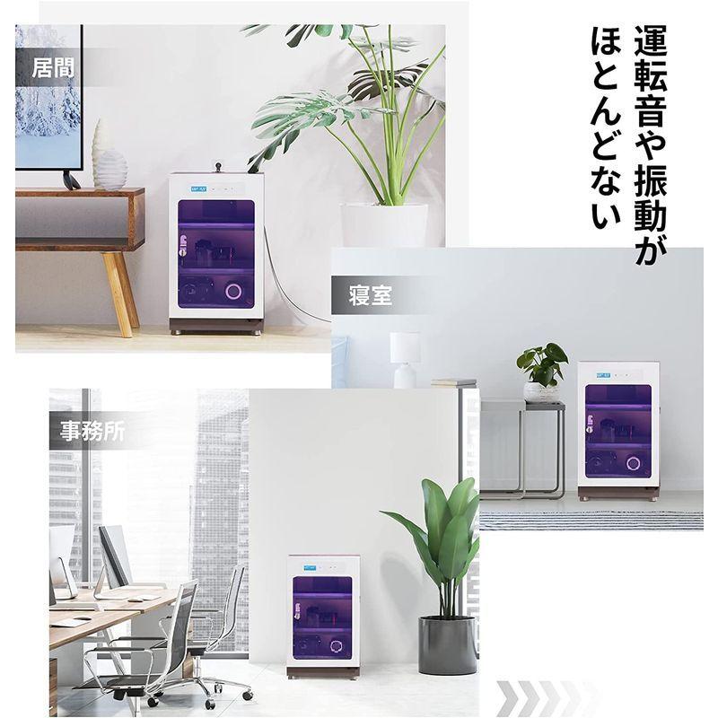 お得な特別割引価格 カメラ 防湿庫 40l ドライボックス カビ対策 Led内蔵 転倒防止 木目調 白おしゃれ 全自動除湿 オートドライ デジタル湿度 温度表示 Www Ampselectric Com