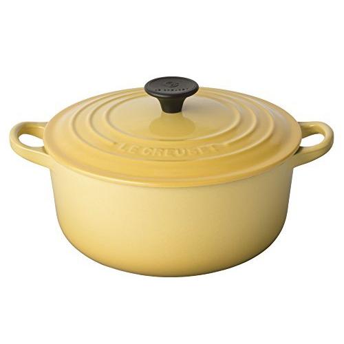 奇跡の再販 ルクルーゼ ココット ロンド ホーロー 鍋 Ih 対応 22cm クインスイエロー 2501 22 416 無料長期保証