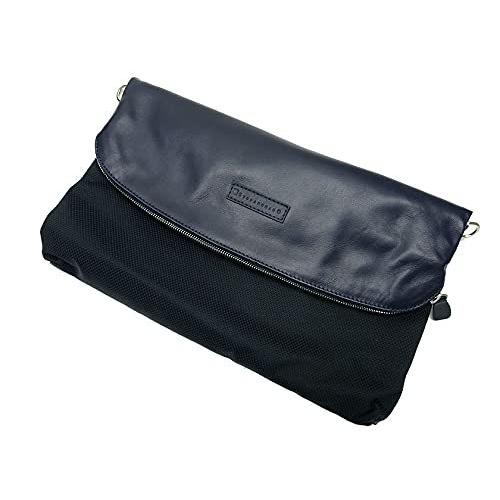 ネットショッピング ステファノマーノ イタリア製 本革 レザー ナイロン切替 2way クラッチバッグ ミニショルダー Somh6e01 ネイビー 春夏セール Www Superavila Com