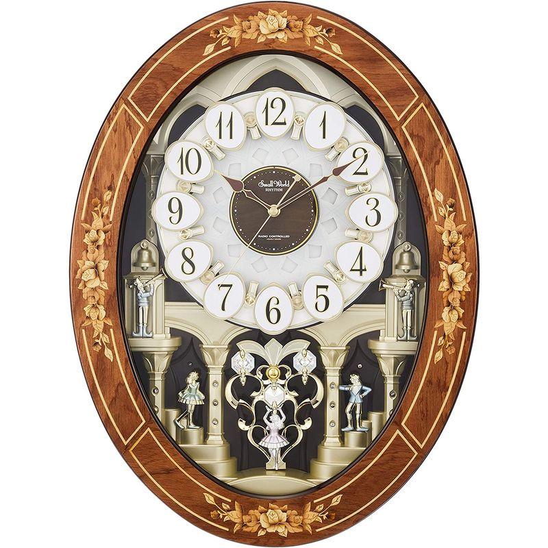 即発送可能】 からくり時計 電波時計 スワロフスキー メロディ