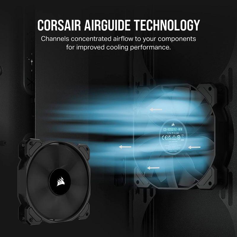 CORSAIR SP120 ELITE 120mm SPシリーズ エアフロー PCファン PWM 流体動圧軸受 AirGuide付き ブラ