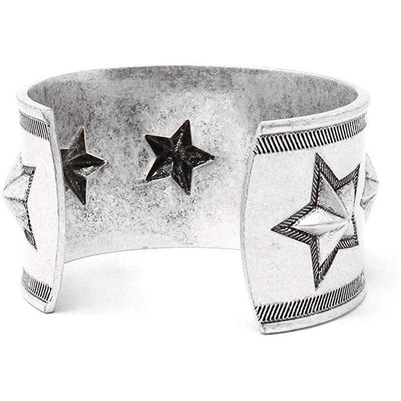 安いそれに目立つ デザイン スタースタッズ 真鍮 H N Z バングル Nsbl 0 Ox Silver アクセサリー メンズ シルバー ブレスレット ブレスレット qhema Com
