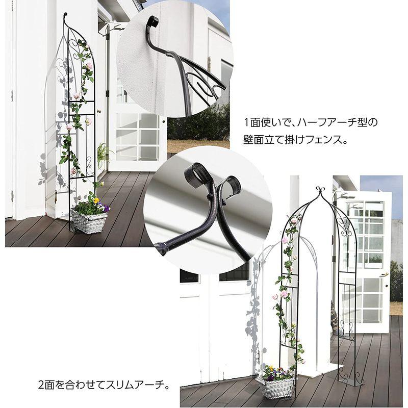 ガーデンガーデン アイアン スタンドフェンス フルアーチ ホワイト STF-W1100-WHT アイアン スタンドフェンス フルアーチ ホワイト STF W1100 WHT サイズ